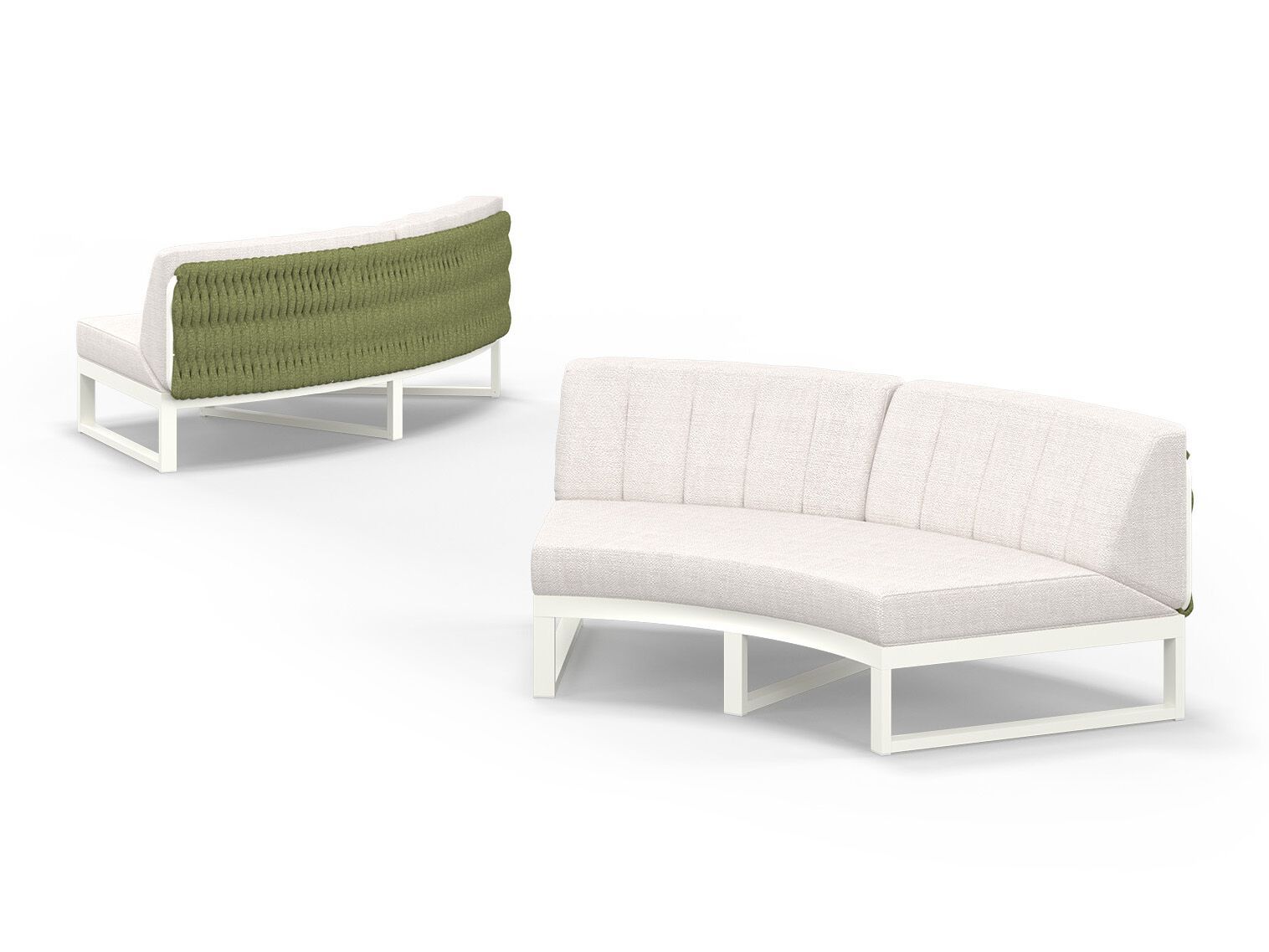 Тканевый изогнутый модульный садовый диван MAMAGREEN Munia ARCH-00016801 - Вид №3