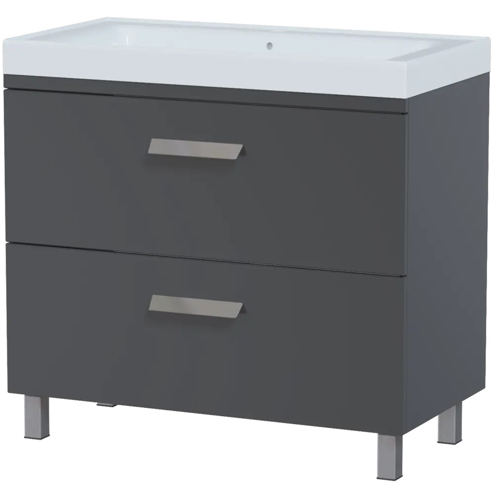 Тумба под раковину напольная Hilton 90 см цвет графит VIGO STLM-2002835 - Вид №2