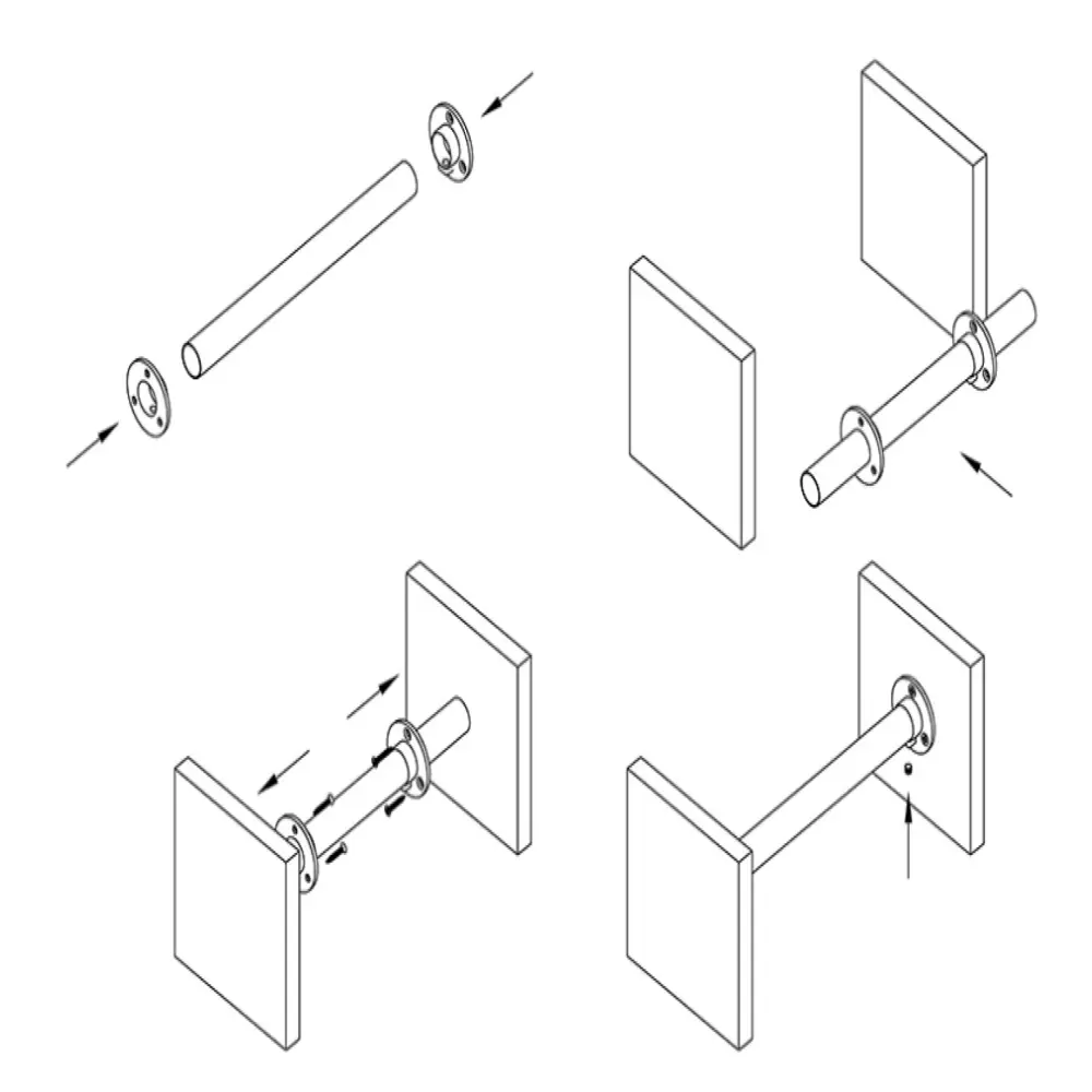 Держатель для трубы с фиксатором 50 мм, цвет хром PALLADIUM STLM-2091253 - Вид №2