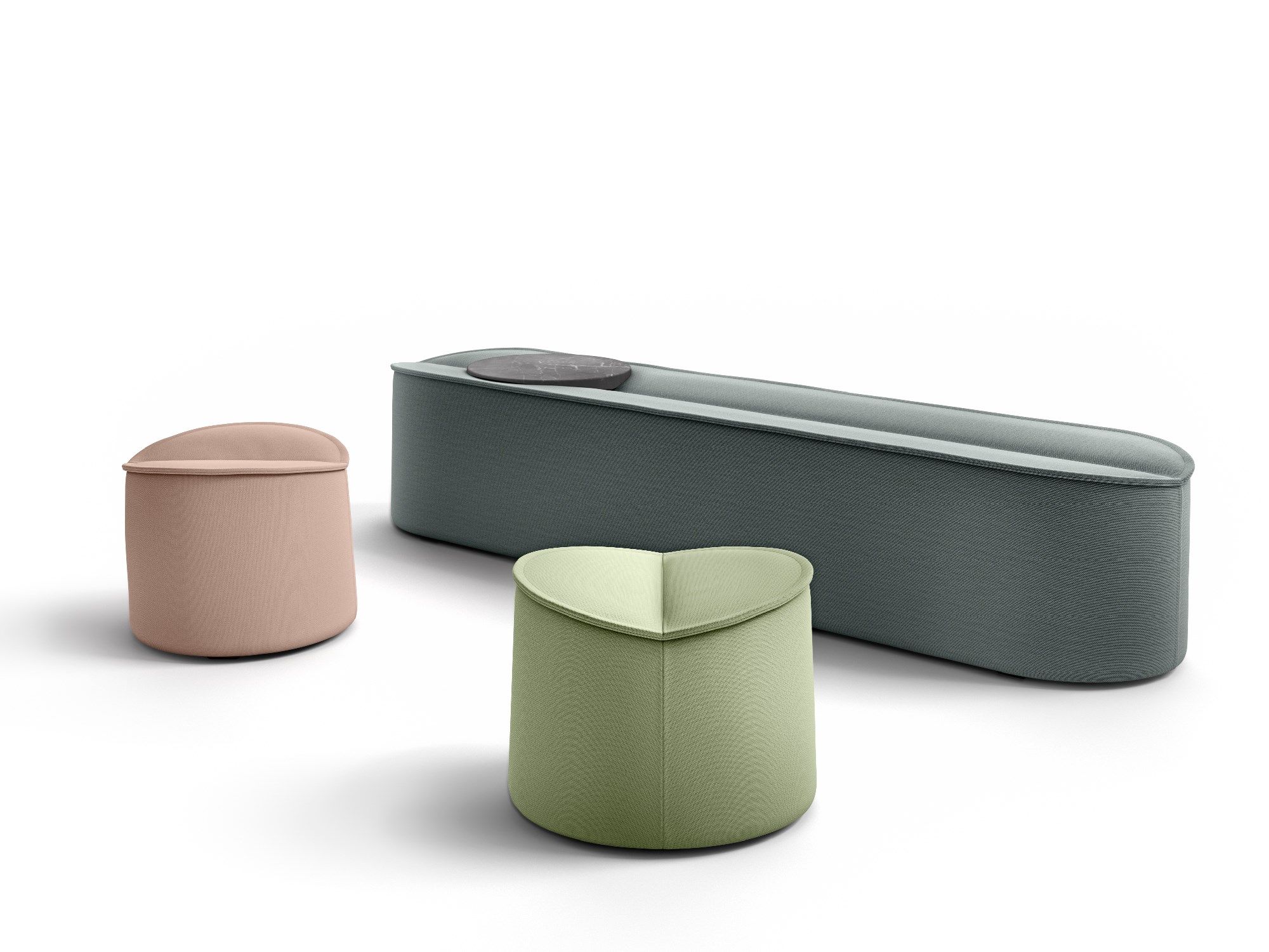 Круглый пуф из ткани COR Nenou ARCH-00020051 - Вид №1