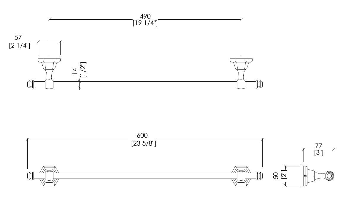 Латунный держатель для полотенец Devon&Devon Юбилейный ARCH-00107155 - Вид №1