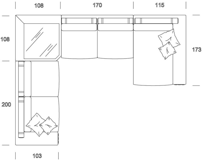 Former In Italia Модульный угловой диван из dacron® Visconti sun-id-1453312 - Вид №3