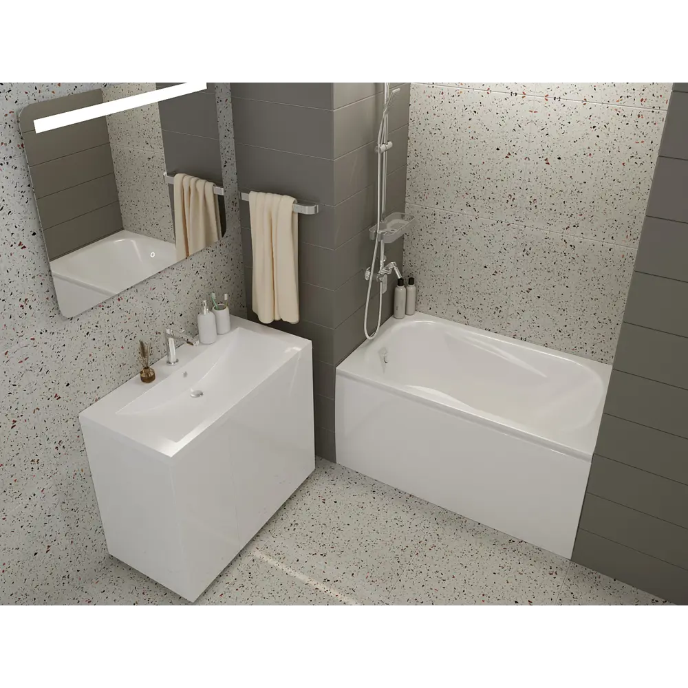 Ванна 100Acryl Luara акриловая 120x70 см ножки в комплекте STLM-2044646 - Вид №6