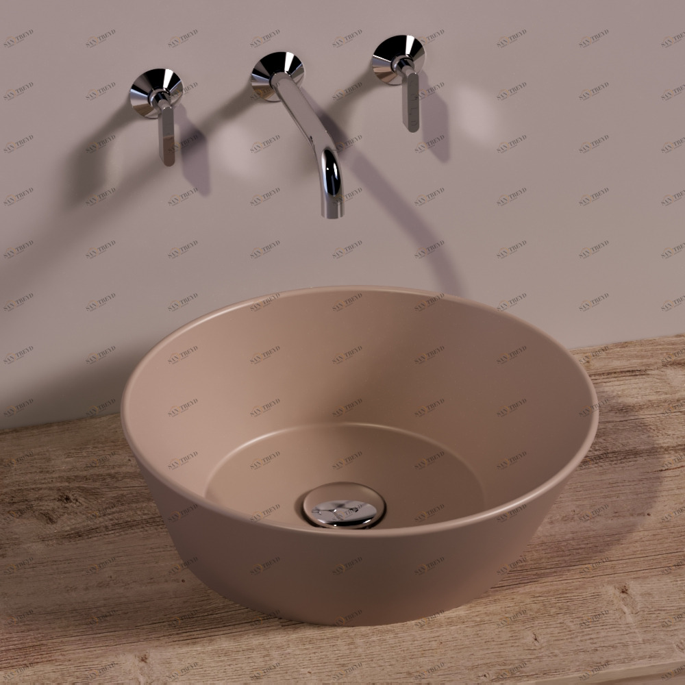 WA01MOKAMATT Накладная раковина на столешницу  круглая Simas 