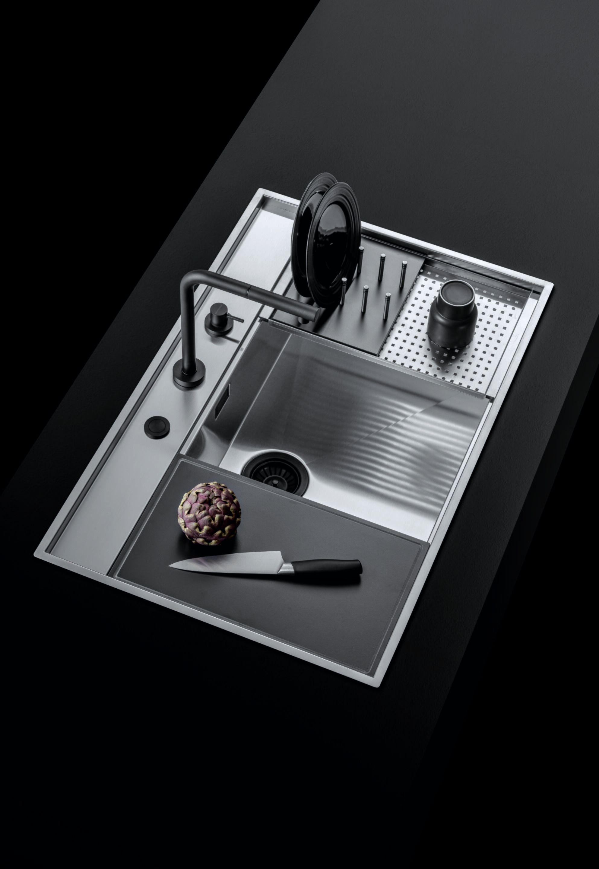 Автоматический комплект пилона с Smart salterello черный Barazza 1SPSN ARCH-00102329