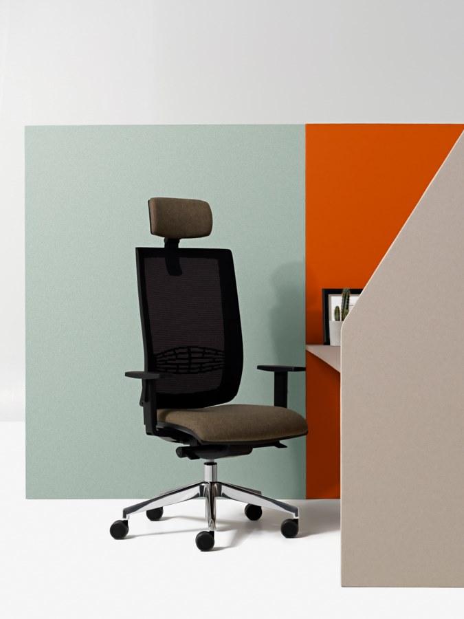 Diemme Офисный стул из 5-спицевой сетки с подголовником Goal sun-id-1390007 - Вид №4