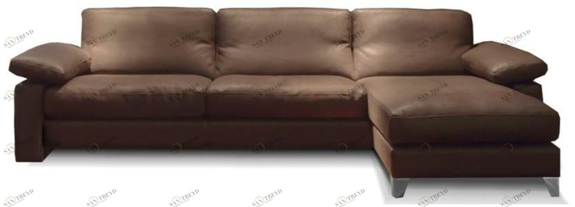 Duvivier Canapés 4-х местный кожаный диван с шезлонгом sun-id-1377720