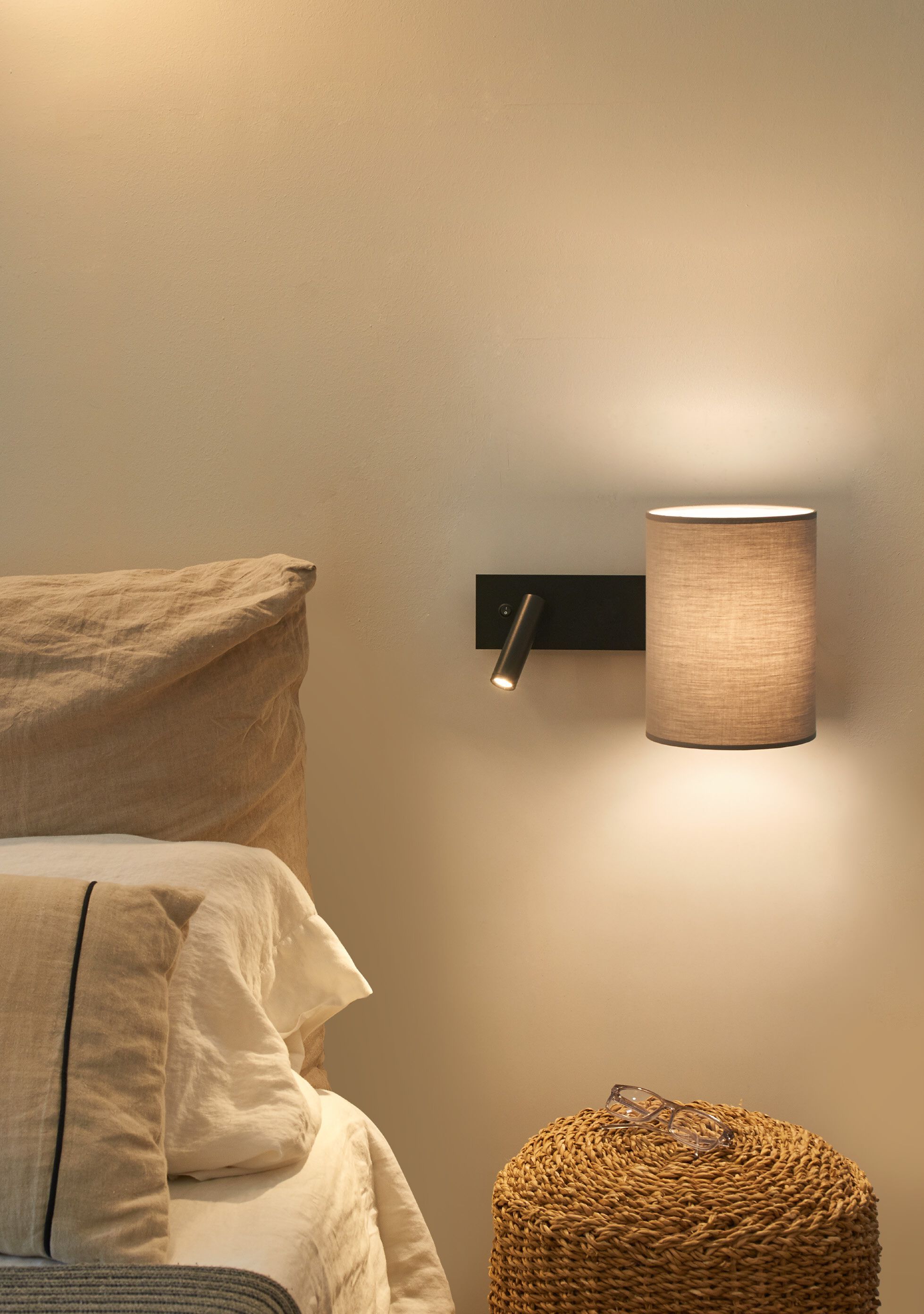 Регулируемая лампа для чтения из металла и рафии luxcambra TORSO ARCH-00028950 - Вид №2