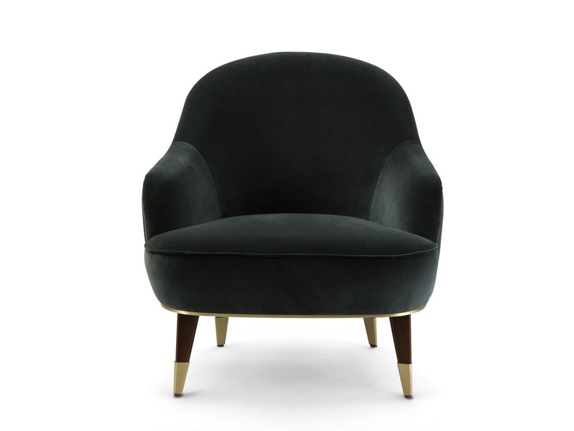 Бархатное кресло с подлокотниками ROCHE BOBOIS Eden-Rock ARCH-00086236 - Вид №1