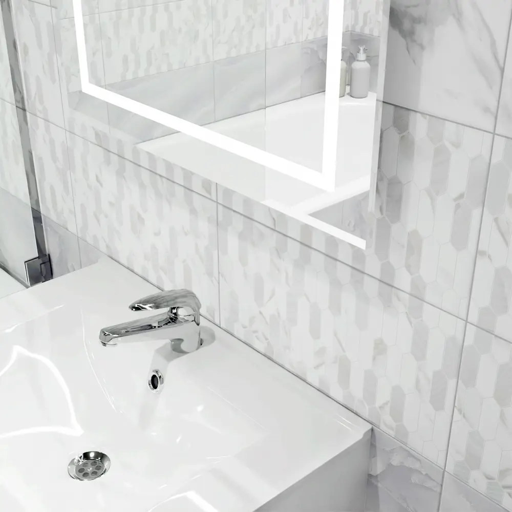 Настенная плитка KREAFORTA Mersey Hexo 20x40 см 1.62 м² матовая цвет серый STLM-2145526