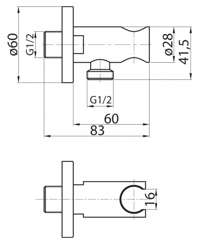 Штуцер с держателем Cezares CZR-AI13-02 ARTICOLI VARI - Вид №1