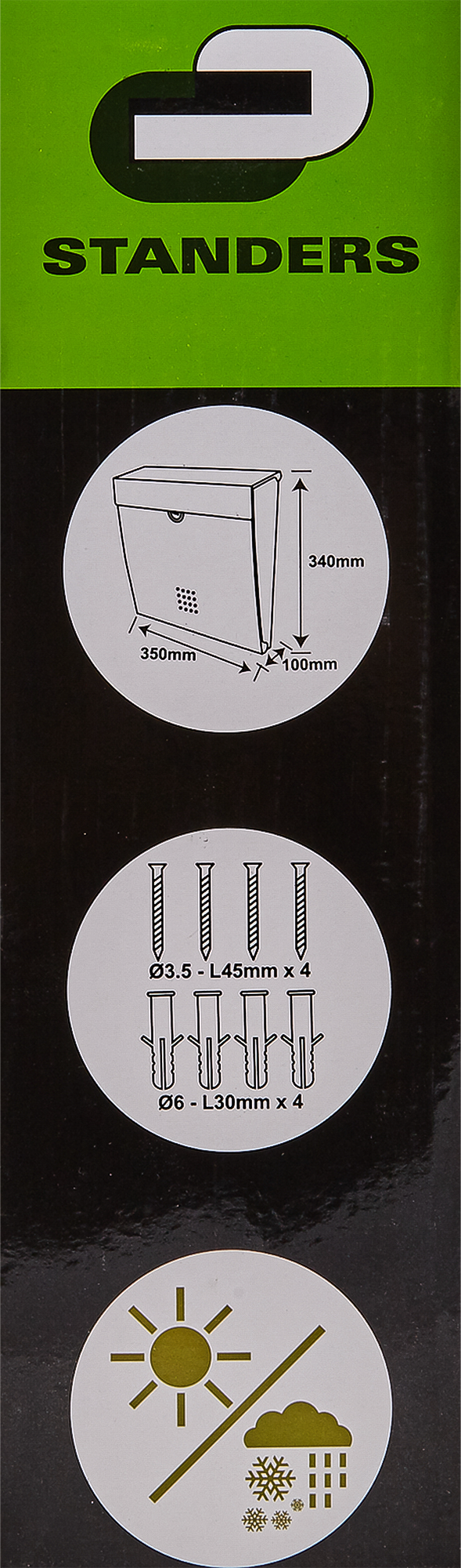 Почтовый ящик STANDERS для улицы из нержавеющей стали 35×34×10 см 82034115 STLM-0017976 - Вид №6