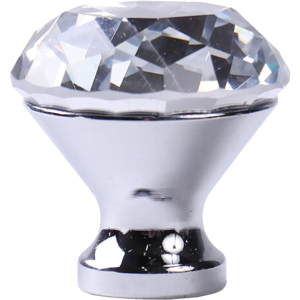 87388723 Ручка-кнопка мебельная L4.KNOB07CRT стекло цвет прозрачный STLM-1012080 LARVIJ  - Вид №1