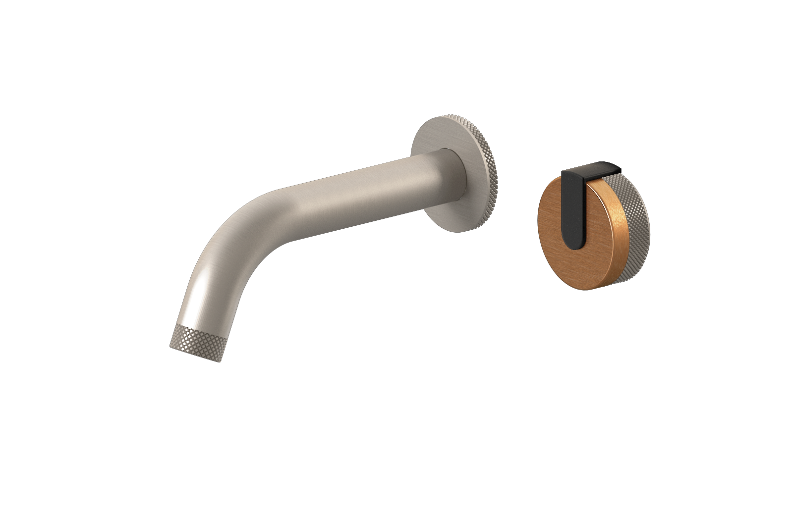 E-11535-R1BRG-L1MBK-BNi Настенный прогрессивный смеситель скрытого монтажа для раковины GRAFF MOD+