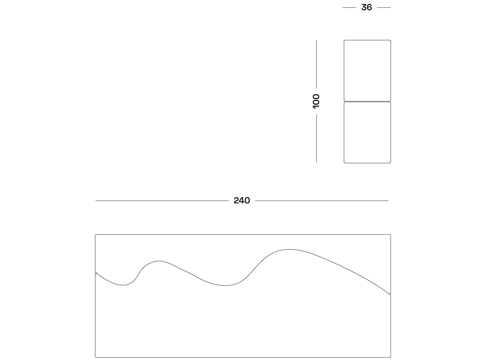 Диван с покрытием из ПВХ Poltronova Superonda ARCH-00152031 - Вид №5