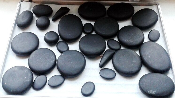 29964 Набор из 28 камней для стоун терапии AllRest СН550 в кейсе с подогревом Santreyd 