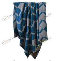 Плед MY HOME APERO ДИЗАЙНЕРСКИЕ, ОРНАМЕНТ 010373 Серый;синий 