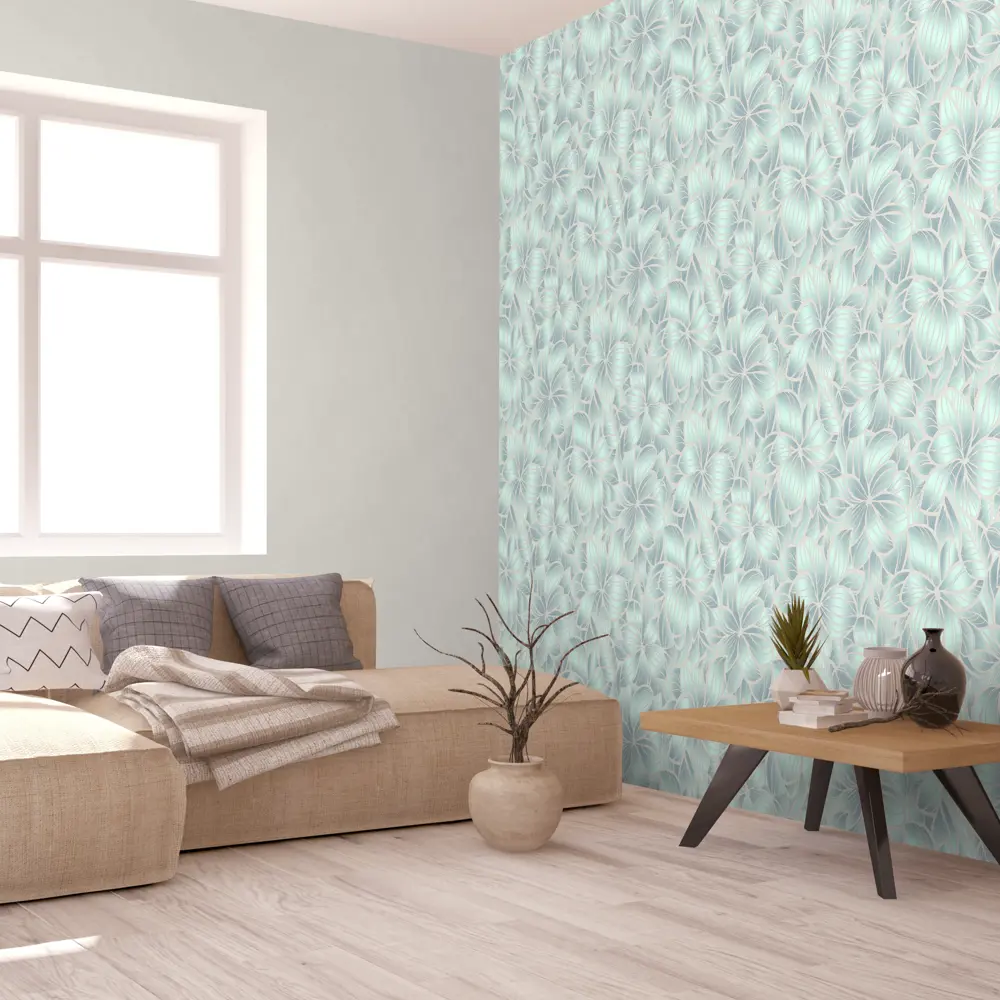 Обои флизелиновые Ateliero Paradise зеленые 1.06 м 889313 STLM-2176840 - Вид №3