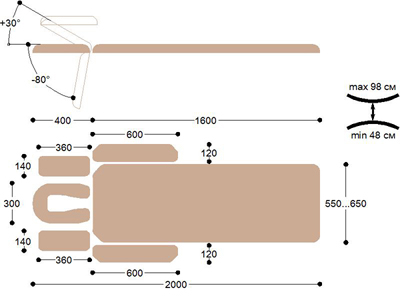 X102 Массажный стол heliox x102 Heliox  - Вид №4
