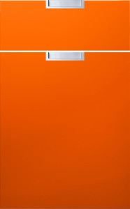 Фасады для кухни Модерн Фрезеровка «Модерн Гроссето» Оранжевый глянец №185