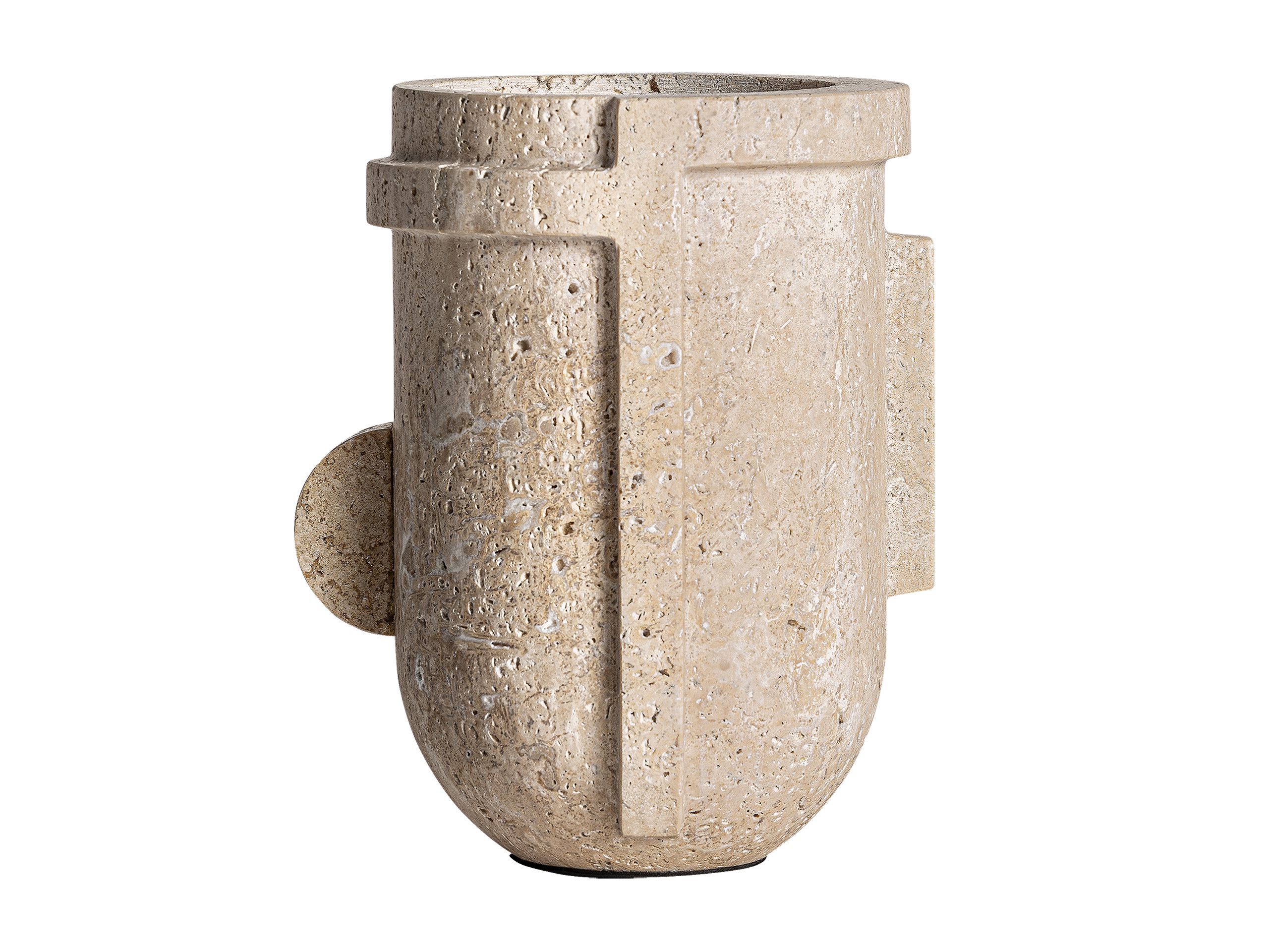 Круглая ваза из травертина Vical Home ASHER ARCH-00072239