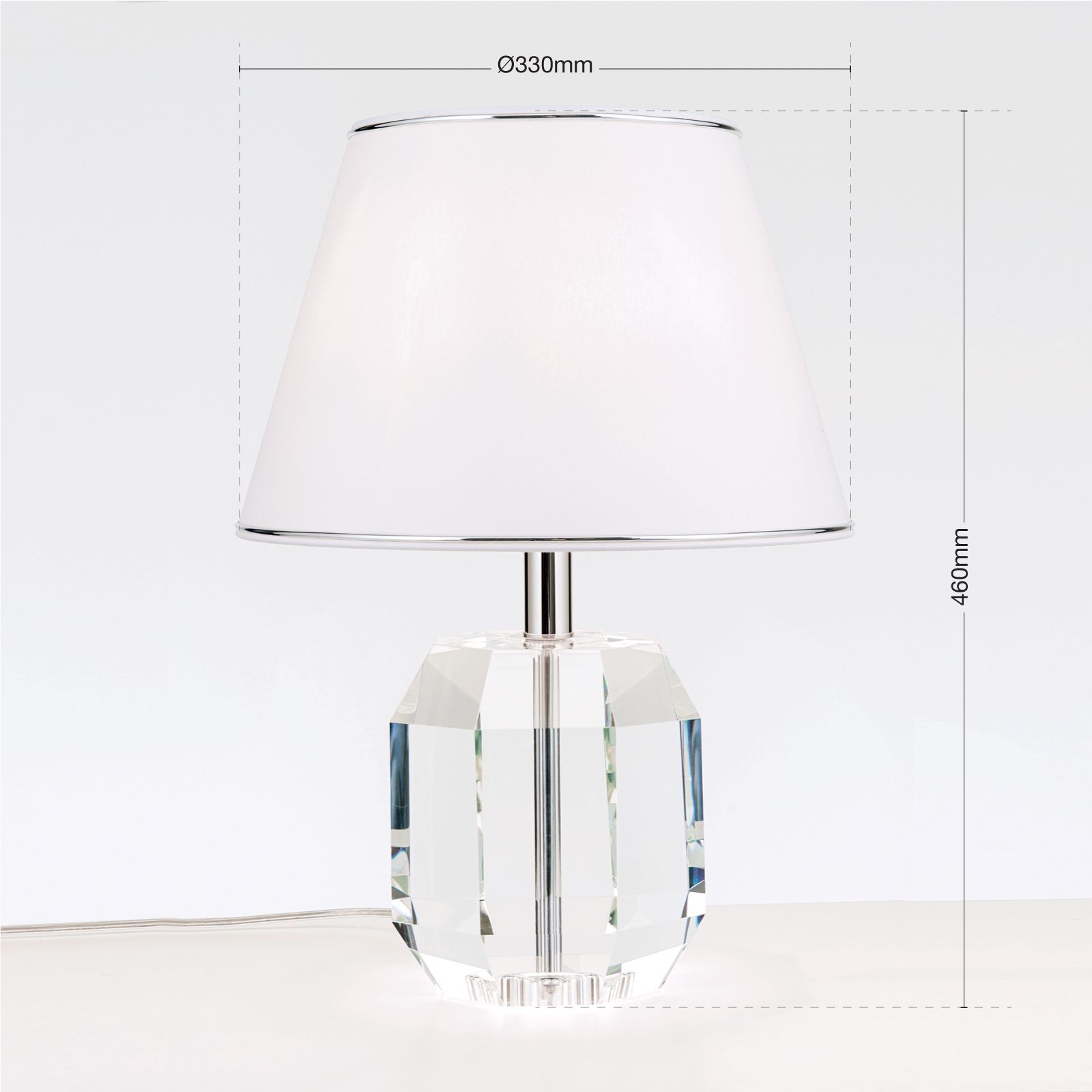 Настольная лампа из стекла и льна Orion Alexis ARCH-00078709 - Вид №15