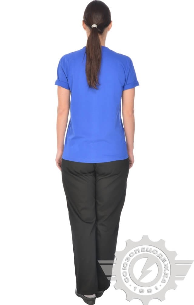 4958295 Футболка василек  Одежда для официантов  размер XS (42-44) Спецодежда  - Вид №11