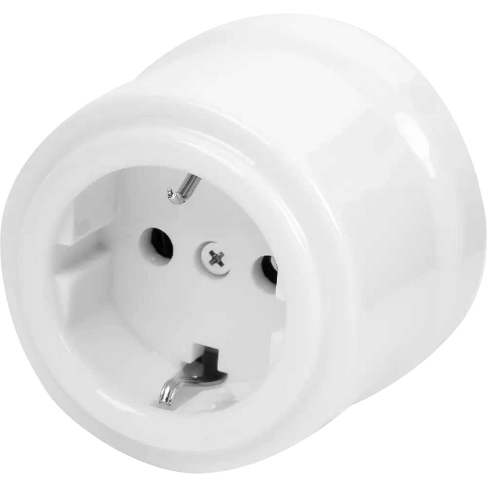 Розетка накладная ELECTRALINE Bironi в стиле ретро с заземлением 82063844 Серия отсутствует STLM-0018573 - Вид №1