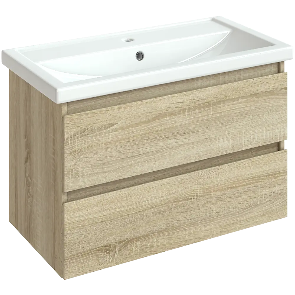 Тумба под раковину подвесная Matteo-2 80 см цвет сонома VIGO STLM-2011621 - Вид №1