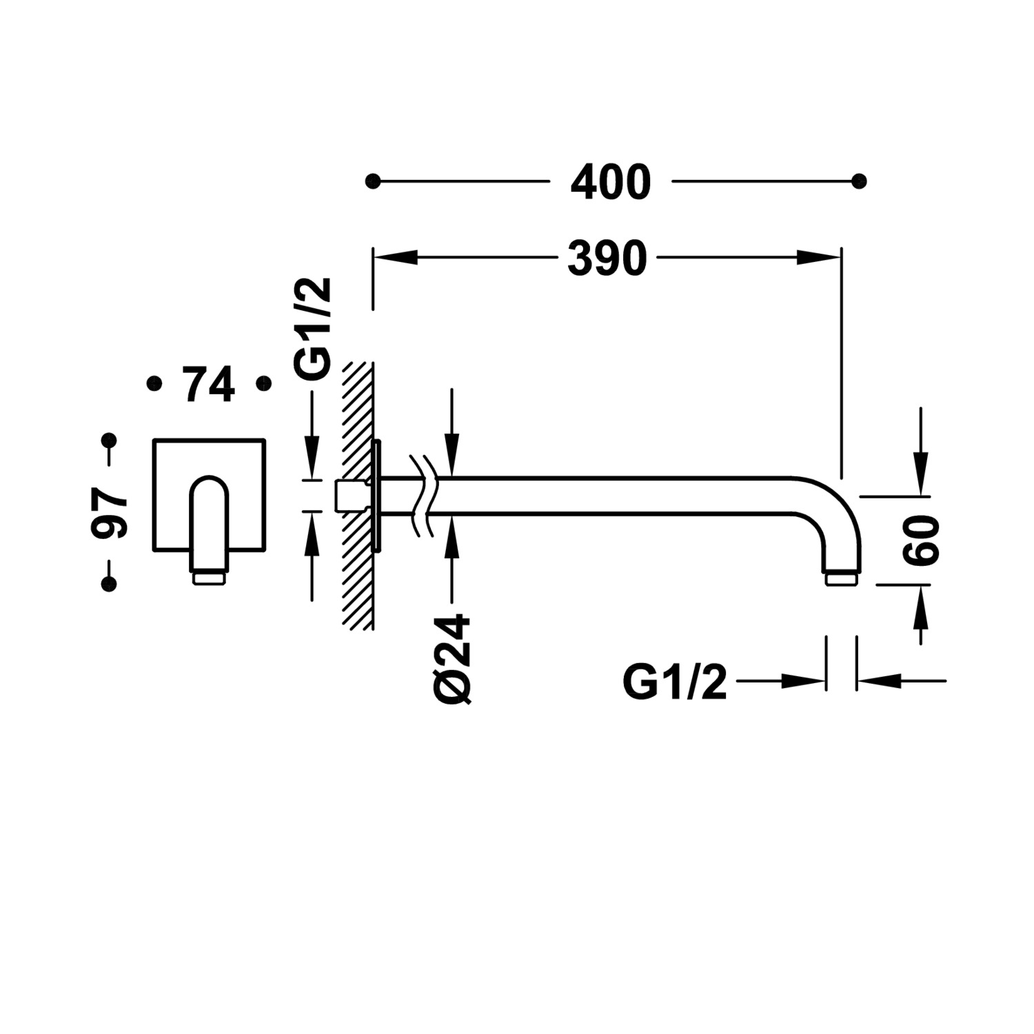 Настенный кронштейн-13463302 TRES Showers - Вид №1