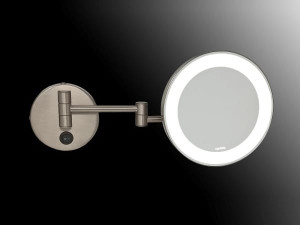 Круглое увеличительное зеркало со встроенным настенным освещением