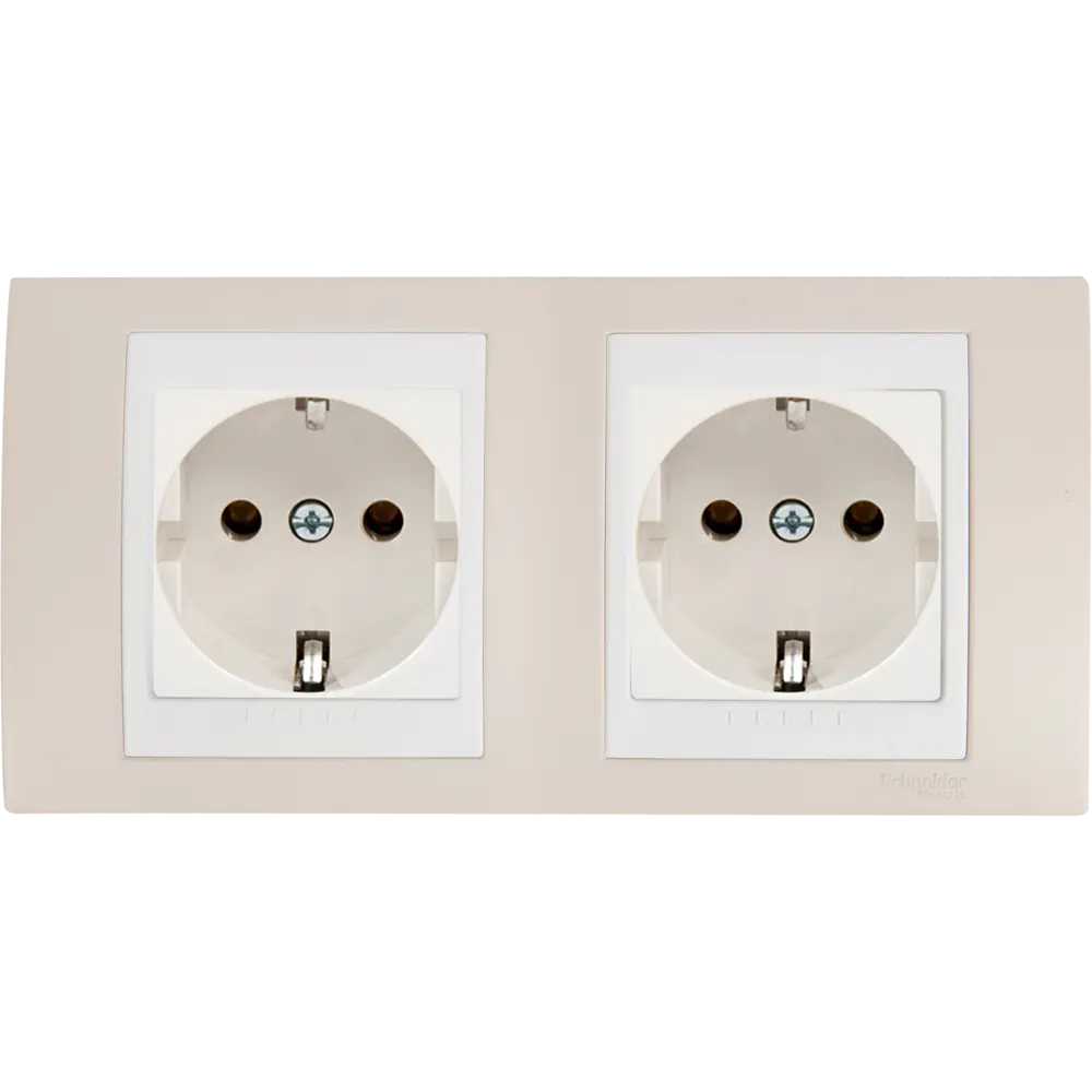 Рамка для розеток и выключателей Systeme Electric Unica 2 поста, цвет песчаный/белый STLM-2067291 - Вид №2