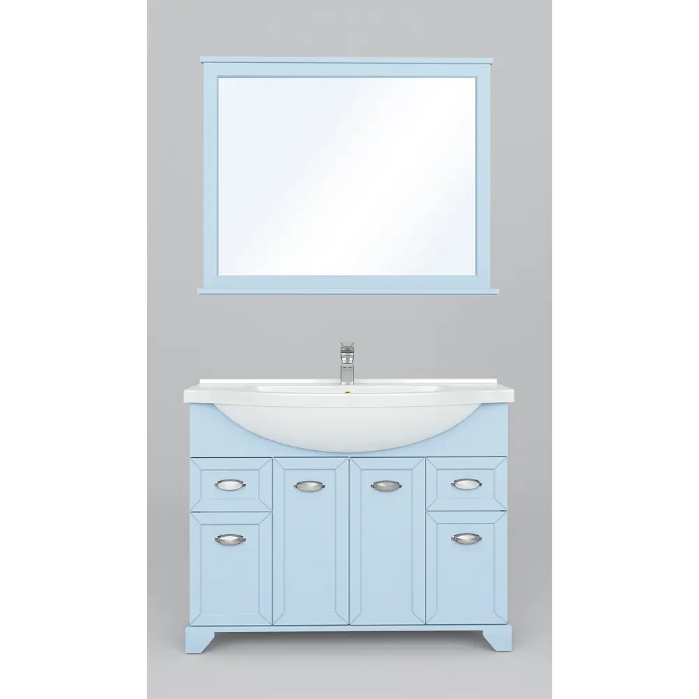 Тумба под раковину напольная Aquaton Шарм 100 см цвет голубой STLM-2062824 - Вид №4