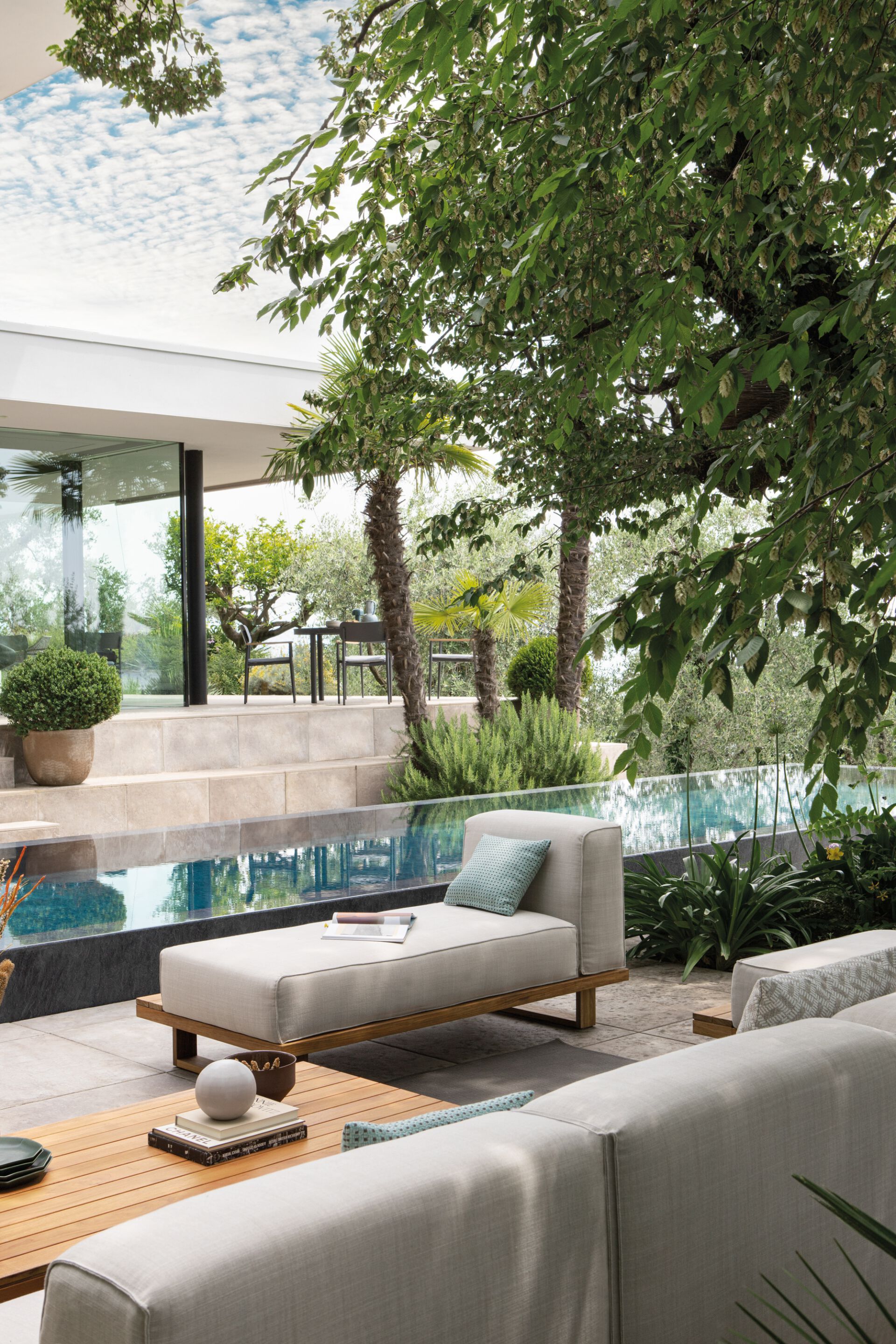 2-местный садовый диван из тикового дерева и ткани Atmosphera 9.Zero ARCH-00036671 - Вид №6