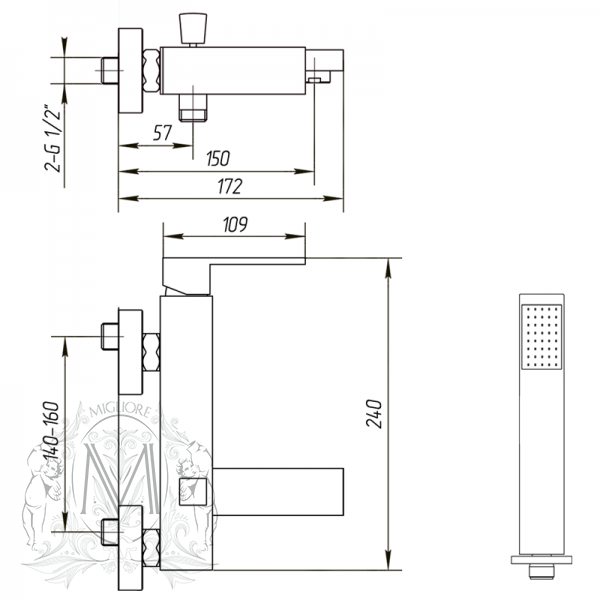 25391 Смеситель Migliore Kvant  - Вид №1