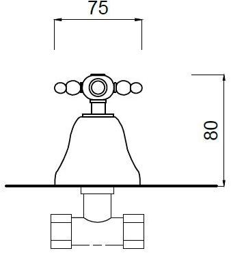 Rubinetteria Giulini Стоп кран Parigi 7316 - Вид №1