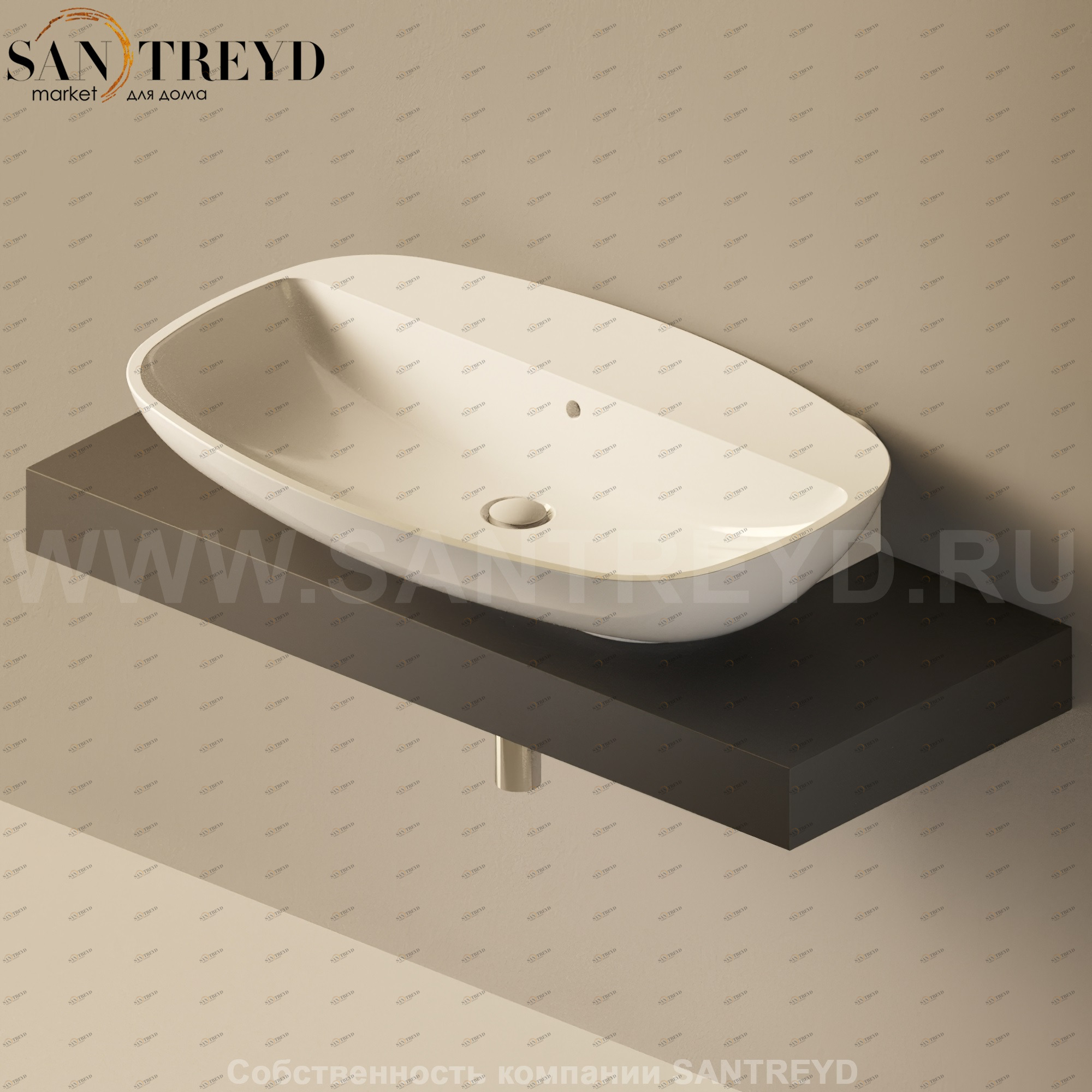 Flaminia FORTY6 Столешница от 110 до 250 см черная F68081.7006 Ceramica Flaminia F680817006