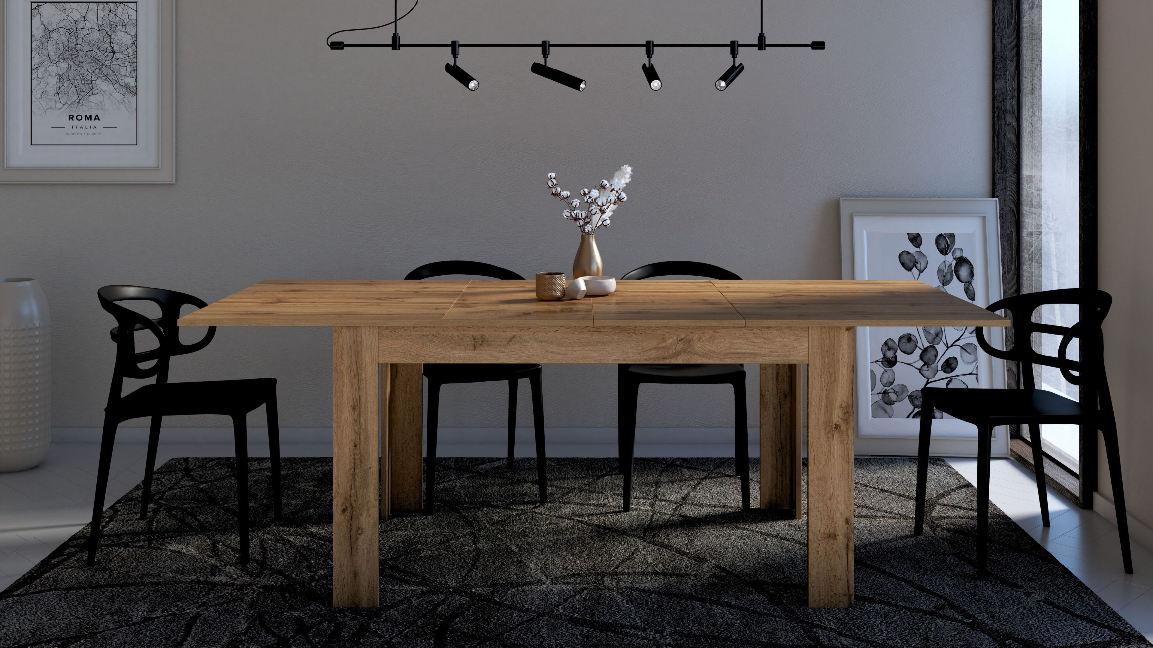 Прямоугольный выдвижной стол для кухни в меламине Mobili Fiver Easy ARCH-00064718 - Вид №9