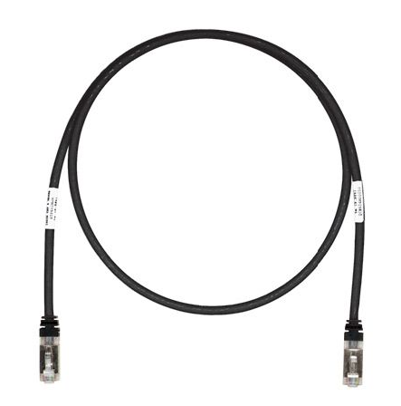 STPCH5MBBL Copper patch cord, category 5e, black f/ Panduit Santreyd 