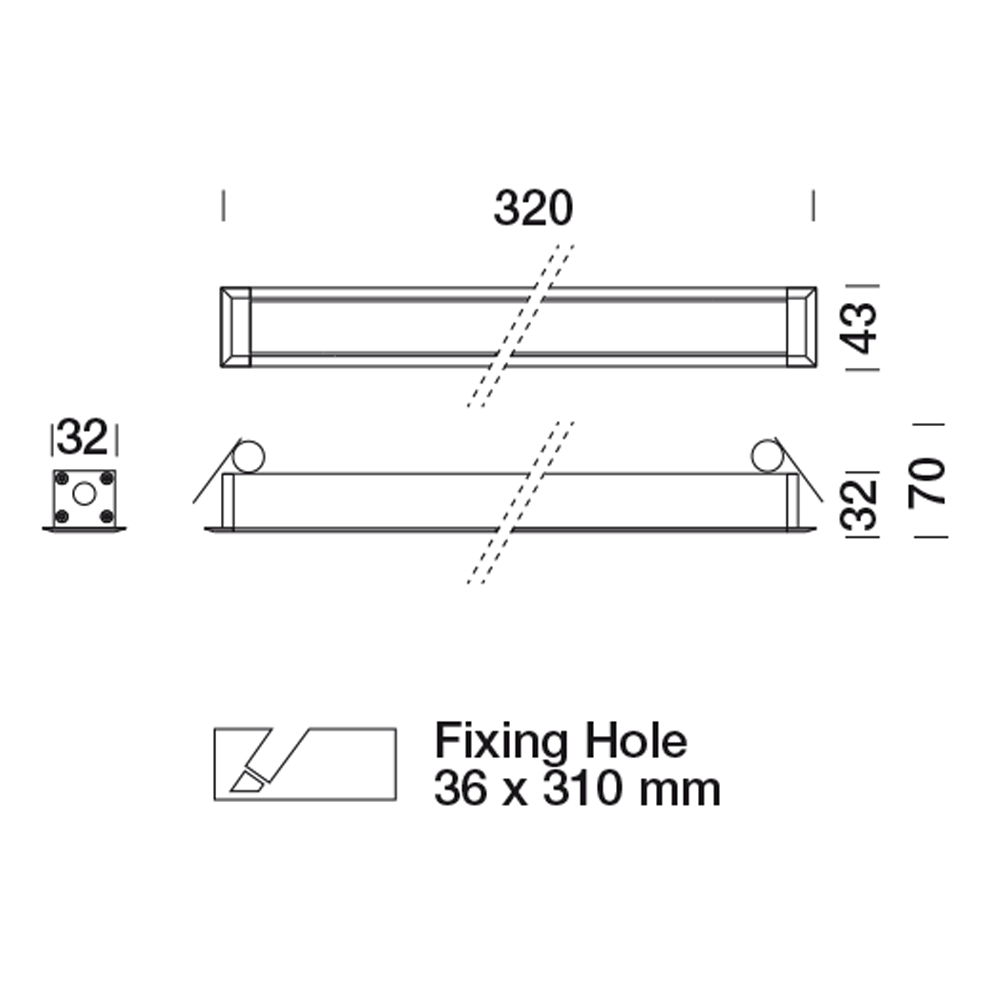 8492361 Встраиваемый в потолок светильник Platek MINI CORNICHE Incasso soffitto  MINI CORNICHE Ceiling recessed 300 mm - LED 4000K 13°  - Вид №10