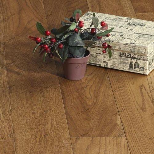 Инженерная доска Kjopmann Нурлан Коньяк Songe Дуб Натур с брашью (Текстурированная) 1200х125 мм 1100410035