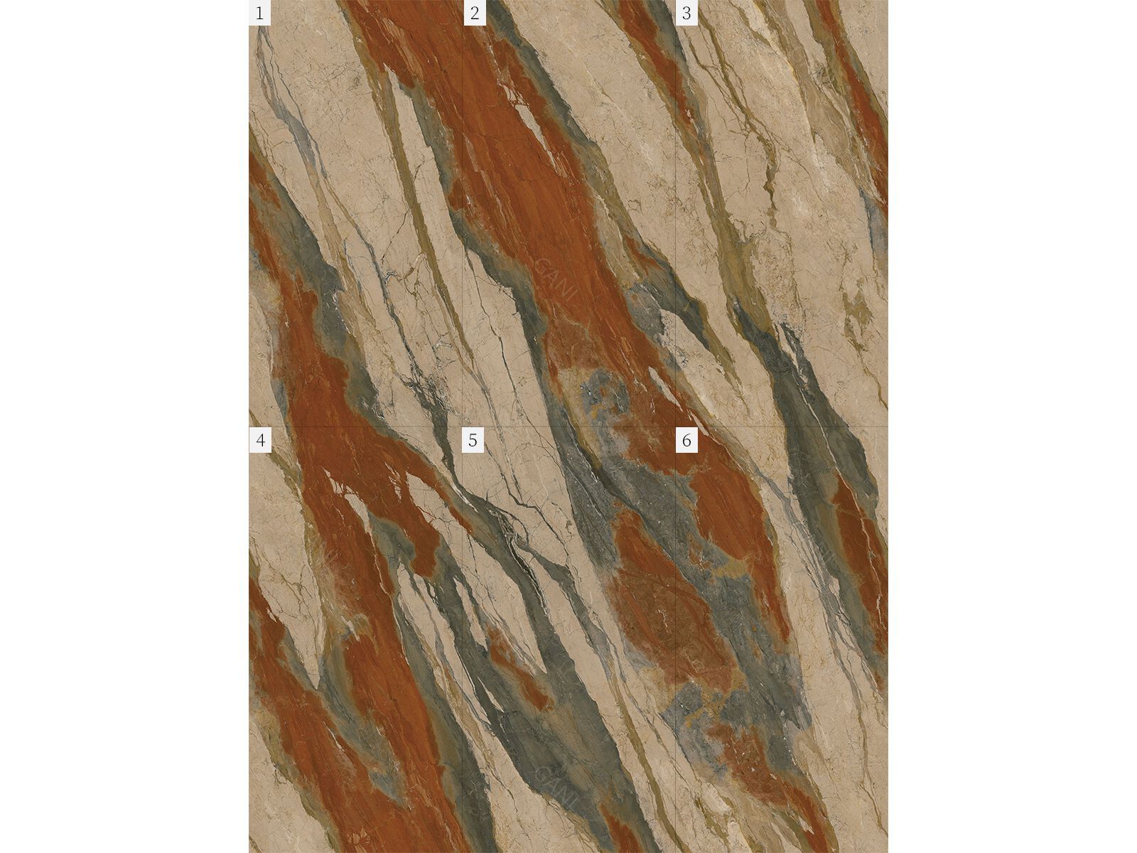 Мраморный пол / покрытие GANI MARBLE TILES BRECHE FANTASTIQUE ARCH-00083755 - Вид №3