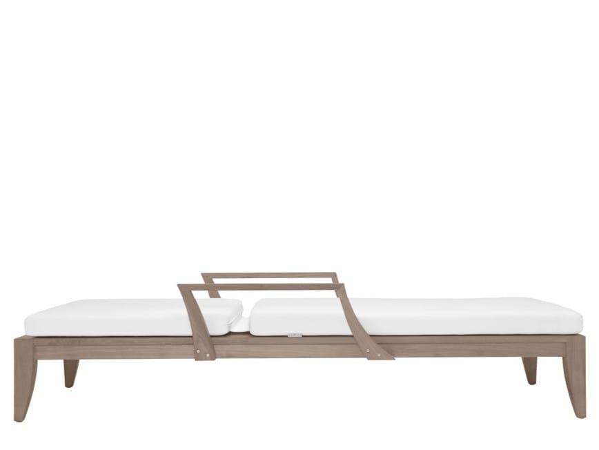 Садовая кровать из тикового дерева с подлокотниками JANUS et Cie Relais ARCH-00146502 - Вид №1