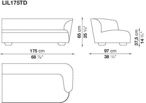 Тканевый диван с полуостровом Maxalto LILUM ARCH-00027859 - Вид №8
