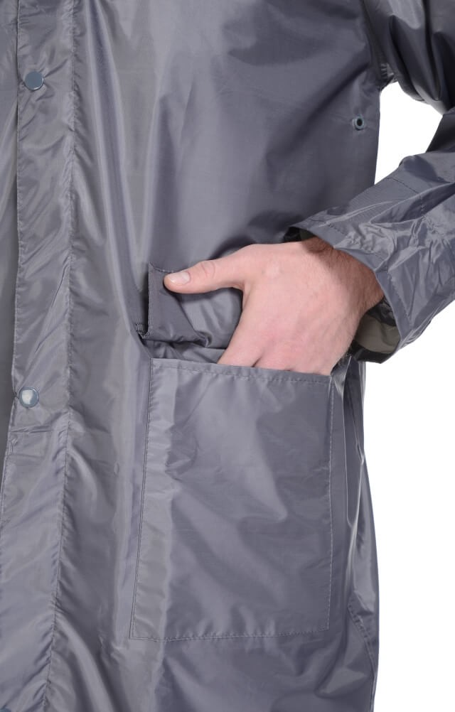 5041802 Плащ Альбатрос влагозащитный ЛАЙТ М серый  Непромокаемая спецодежда  размер L  - Вид №9