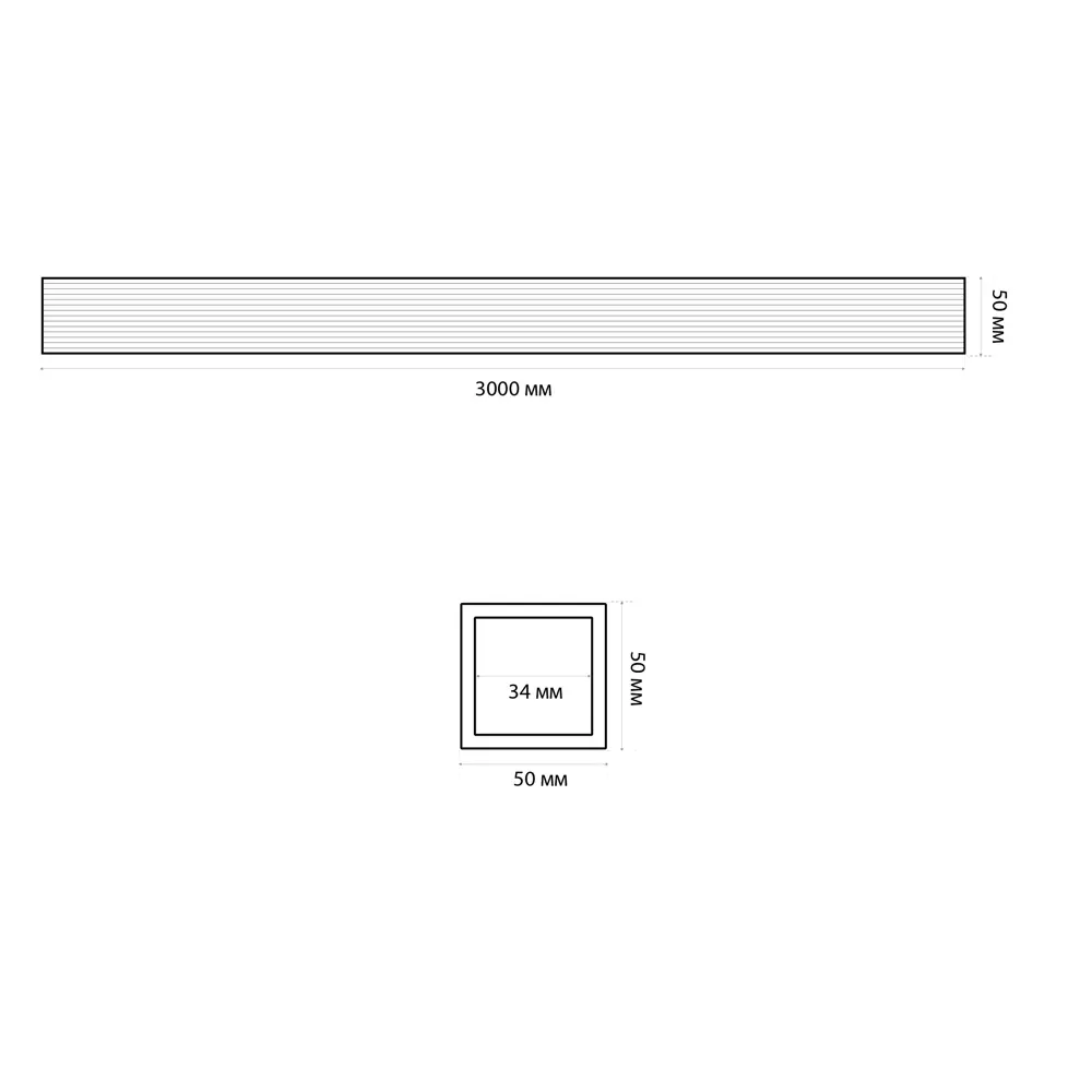 Балясина ДПК 50x50x3000 мм цвет венге GROENTEC STLM-2200607 - Вид №4