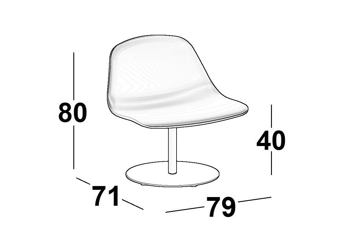 Вращающееся кресло для контракта Luxy LLounge ARCH-00140122 - Вид №6