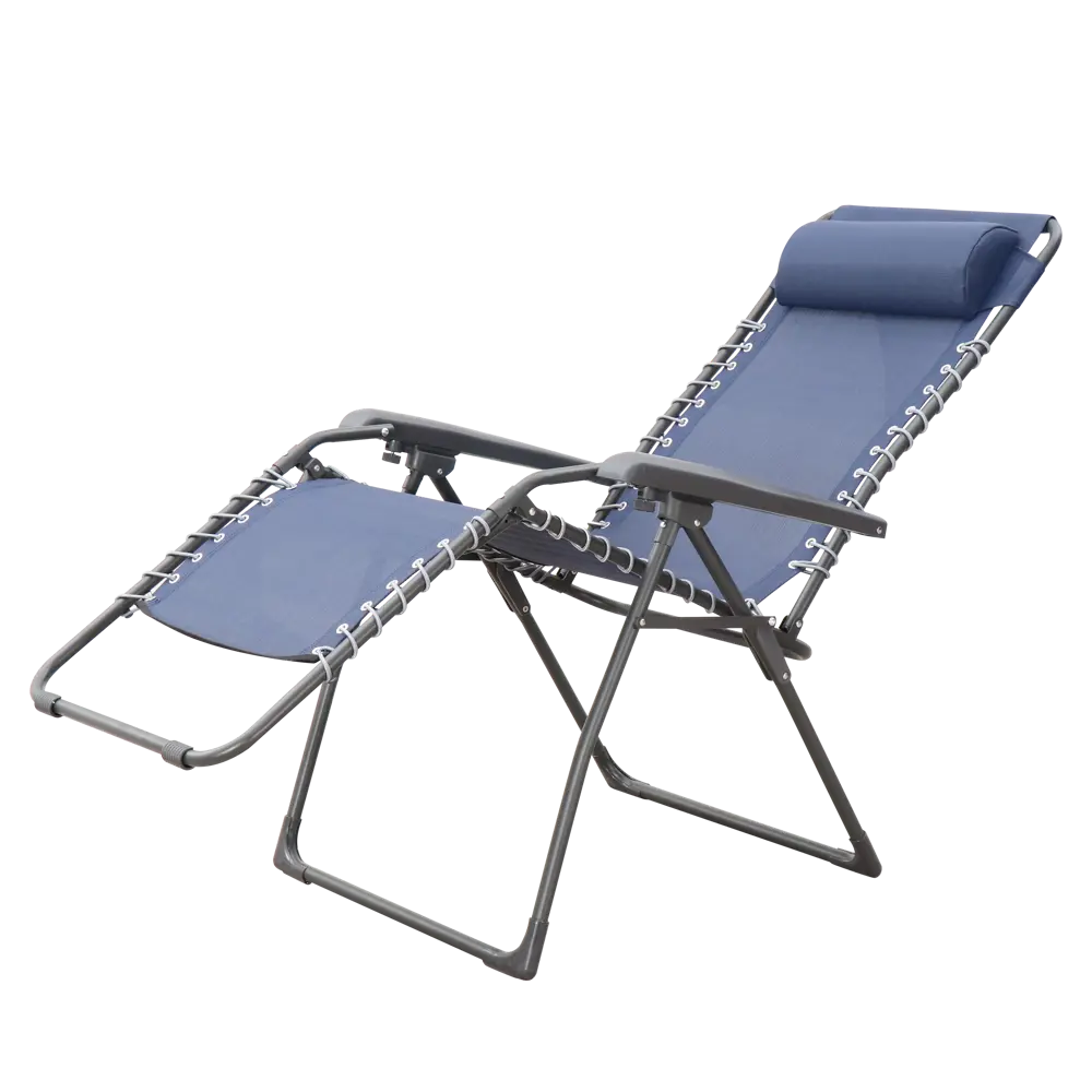 Шезлонг Multipo Zero с подушкой 65.5x116x91 см сталь/текстилен голубой Santreyd STLM-2182429 - Вид №1
