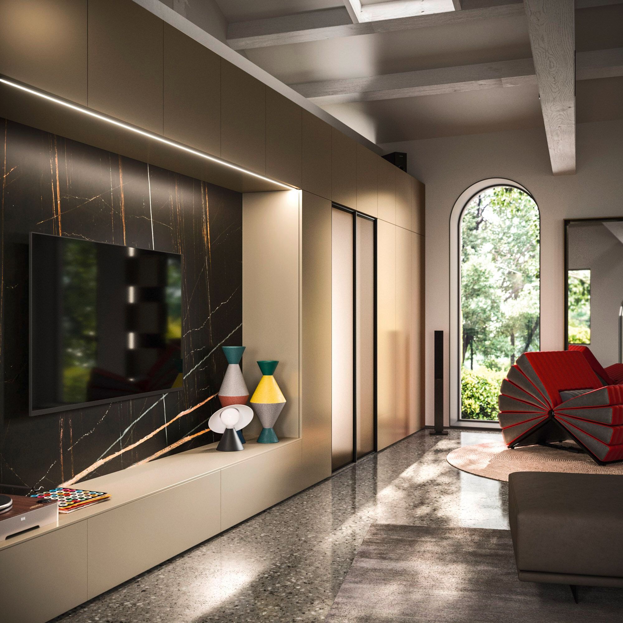 Оборудованная перегородка из алюминия и дерева Arrital Feeling Home ARCH-00023053 - Вид №3