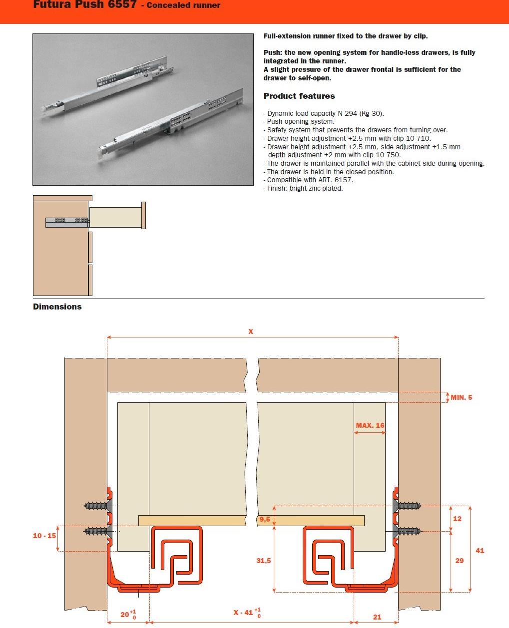 SALICE Направляющая с 3-сторонним зажимом sun-id-1432412 - Вид №4